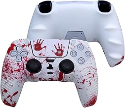 IVYUEEN Anti-Slip Printing Protective Skin for PlayStation 5 PS5 Controller Graffiti Blood Silicone Case for DualSense Wireless Controller with Touch Pad Sticker Accessories - Image 1