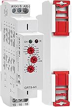 Multifunction Time Delay Relays AC DC 12V-240 Volt, 16A Mini Adjustable Timer Switch ON Off GRT8-M1, with 10 Electrical Timers Relay Control Delay Function for 1 Minute to 10 Days, DIN Rail Mount - Image 1