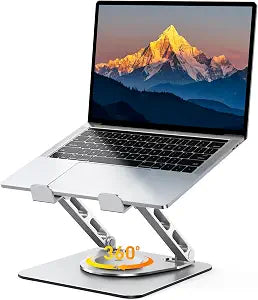 RIWUCT 360° Rotatable Laptop Stand for Desk Adjustable Height