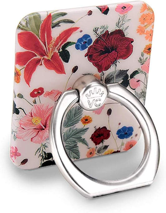 Velvet Caviar Cell Phone Ring Holder - Finger Ring & Stand - Improves Phone Grip Compatible with iPhone, Galaxy and Most Cases (Except Silicone/Leather) - Vintage Flowers