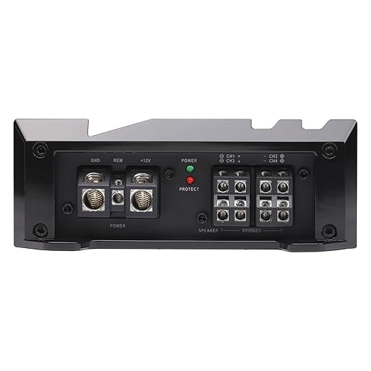 MB Quart Formula 400 Watt 1 Ohm Stable 4 Channel Full Range Class Q1 Car Audio Mobile Amplifier with Bass Remote, FA2-400.4, Black