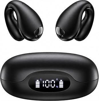 Boytond Ultra Open Ear Earbuds - Comfort Clip On Earbuds, Wireless Bone Headphones Design for Long Listening, Fast Charging for Running, Sports, and Travel, Graphite Black - Image 2