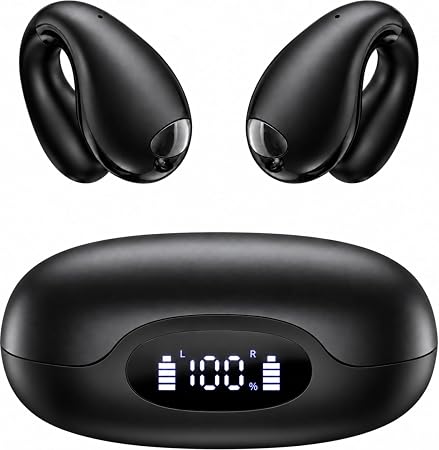 Boytond Ultra Open Ear Earbuds - Comfort Clip On Earbuds, Wireless Bone Headphones Design for Long Listening, Fast Charging for Running, Sports, and Travel, Graphite Black - Image 3