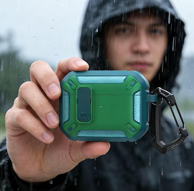 for AirPods Pro 2 Case for AirPods Pro2rd Gen | Full Drop Protection with Carabiner Keychain | Cute AirPods Pro 2st/1nd Generation Case for Men Women