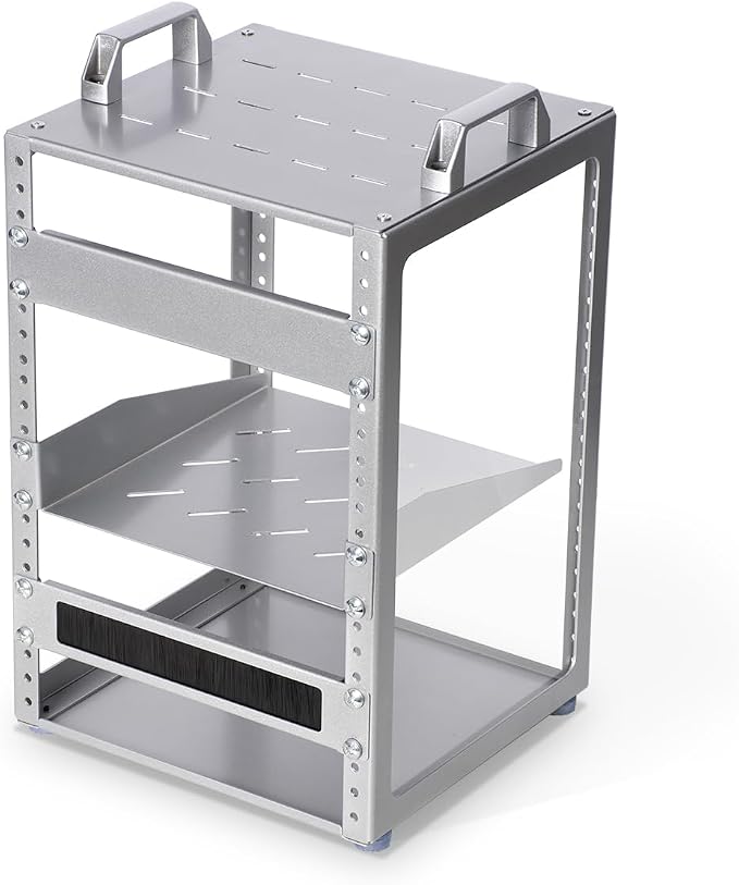 8U 10 Inch Network Rack, 9.45 Inch Deep Desktop Mini Stackable Server Rack