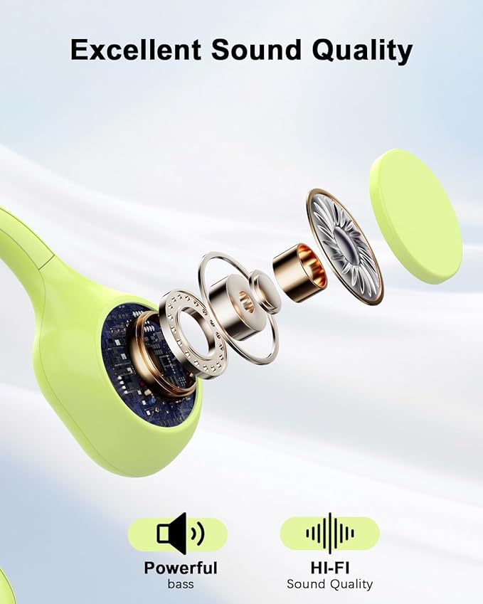 SANOTO Bone Conduction Headphones Wireless Open Ear Headphones, Lightweight Bone Conduction Earbuds IPX5 Waterproof Sport Bluetooth Earphones for Running Cycling Workout