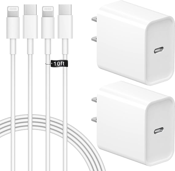 STAKYCET iPhone Fast Charger iPad Charger 2-Pack 20W USB C Wall Charger with USB C to Lightning Cable Compatible with iPhone 14/13/12/11, iPad & More - Image 7