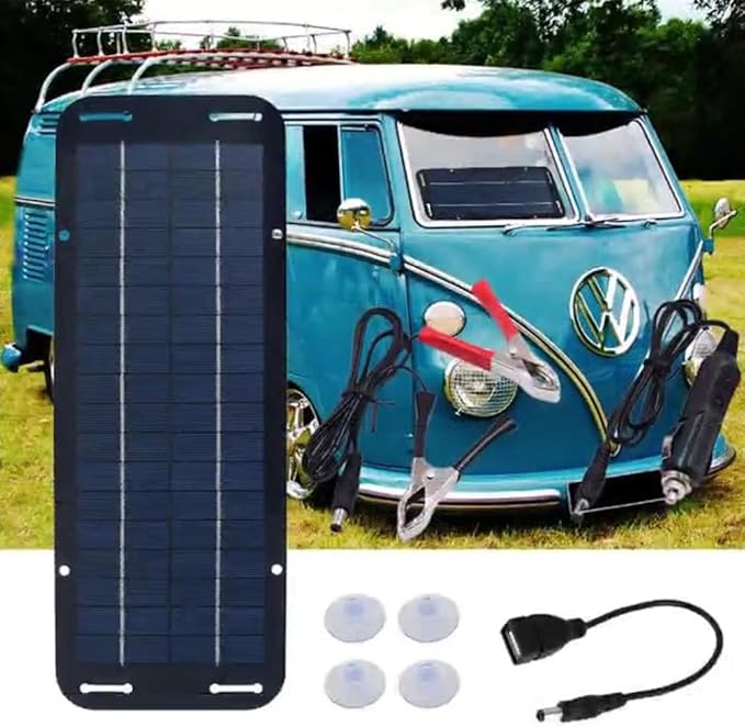 Solar Charging Panel, 60W 12V Portable Solar Panel Solar Panel Battery Charger for Caravan Car Van Boat