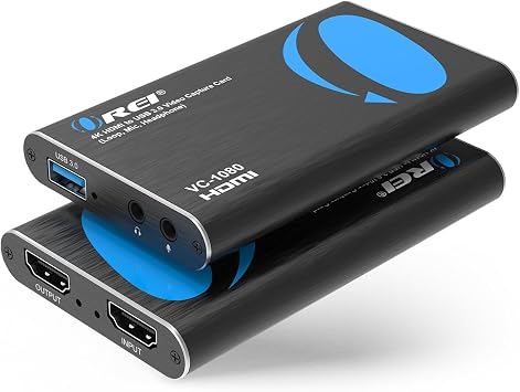 OREI 4K@30Hz HDMI Video Capture Card USB 3.0, Loop-Out, UVC UAC 48 KHz PCM