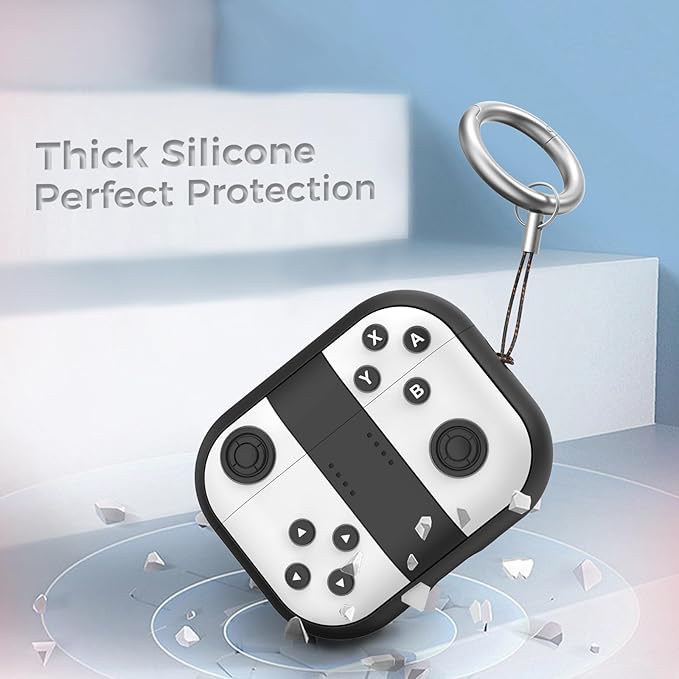 for AirPods Pro 3 Case - 2025 Silicone Cover Gamepad Design Case for Apple AirPods Pro 3rd Generation, Cute Air pod Pro 3 Cover for Men/Women (White)