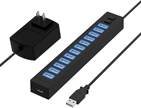 SABRENT 13-Port USB 2.0 Data Hub, Powered, 2 Switches (HB-U14P) - Image 1