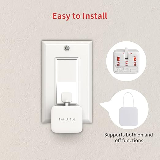 SwitchBot Smart Switch Button Pusher(3Pack) with Hub Mini with Remote, Wireless App & Timer Control, Compatible with Alexa, Google Home, IFTTT, Easy to Use, Smart Light Control Set