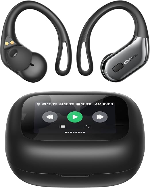 Wireless Earbuds 40H Bluetooth 5.3 Sport Headphones with Earhooks,Black