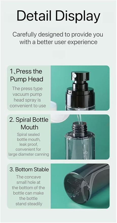 2 Black Transparent Accessories Mist Plastic Refillable Container Mini Spray Bottle, Suitable For, Cleaning, Skin Care, Perfume，Makeup，Spray Bottles Small,Misting Spray Bottle