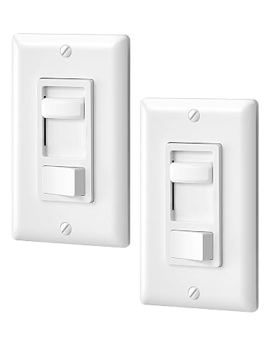 DEWENWILS 2 Pack Dimmer Switch, Single-Pole or 3-Way Dimmer Light Switch