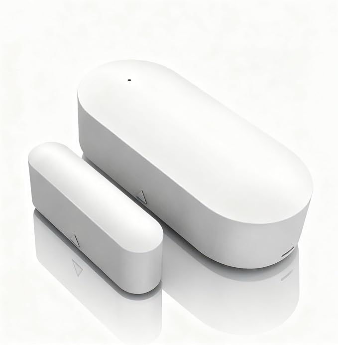 Smart WiFi Door and Window Sensor – Wireless Magnetic Contact Sensor with Real-Time App Alerts, Compatible with Alexa, Google Home, IFTTT – Home Security & Automation Door Window Monitor