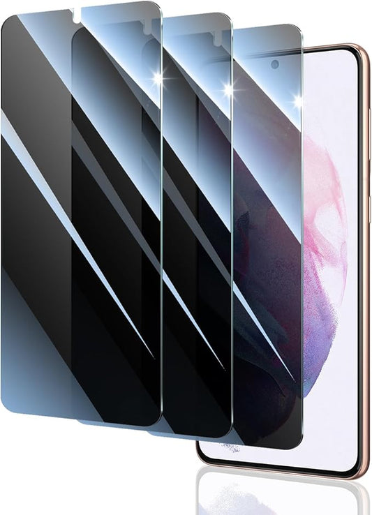 Privacy Screen Protector for Samsung Galaxy S21+/S21 Plus, Anti-Spy Tempered Glass, 9H Hardness Anti-Scratch Shatterproof, 2.5D Curved Edges, Case Friendly Bubble-Free Easy Installation – 3 Pack