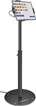 AboveTEK iPad Kiosk Floor Stand - Height Adjustable POS Tablet Floor Stand, 360° Swivel Universal Locking Holder for 7.9"-11" iPad/Air/Samsung - Anti-Theft Security Stand for Retail, Business