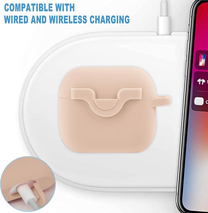 Case for Airpods 3 Case with Cute Bling Keychain, Silicone Protective Case Cover for Airpods 3rd Generation Case Earbuds Cases Women Girls for Apple Air pod 3 Tea