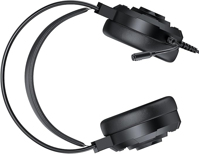 Fabater Gaming Headset, 7.1 Surround Sound Over Ear Gaming Headphones, Noise Cancelling Microphone Headset with RGB Lighting for PC and Series X