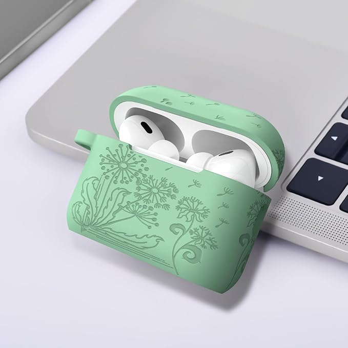 Case for Airpods Pro 1st 2nd Generation - VISOOM Airpods Pro 1/2 Cases Cover Women Silicone iPod Pro 2 Earbuds Wireless Charging Case Girl Bling Keychain for Apple Airpod Gen Pro 2