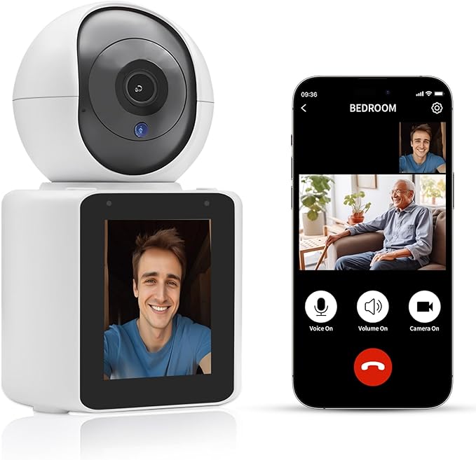 Security Camera, 2K/3MP Outdoor Camera 2.4G Hz E27 Camera for Home Security, 24/7 Recording, Motion Detection and Alarm (C)