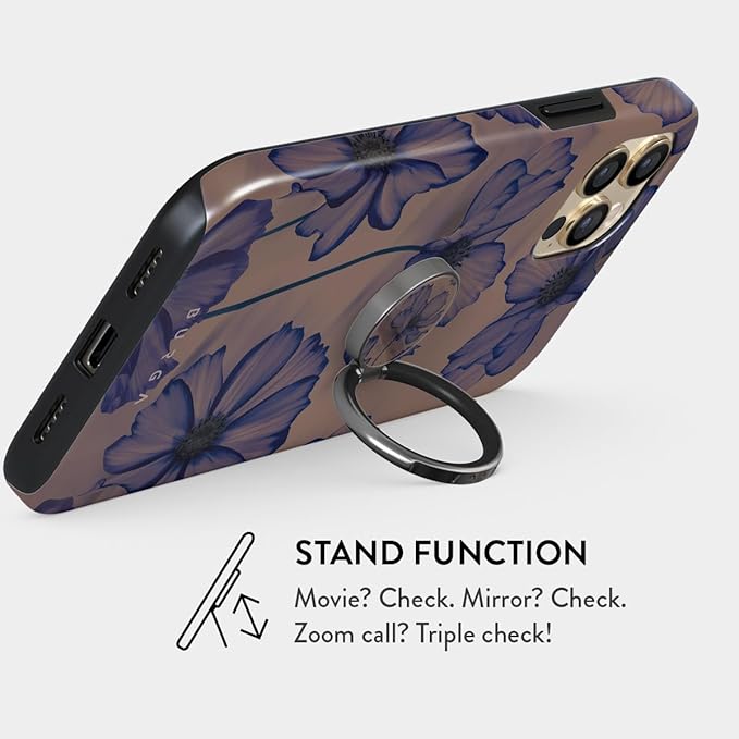 BURGA Cell Phone Ring, Holder Grip and Stand - Finger Phone Grip for Back of Smartphone Case, Kickstand 360 Rotation, Universal Ring for iPhone Samsung Galaxy Huawei Google Pixel, Stylish Accessories
