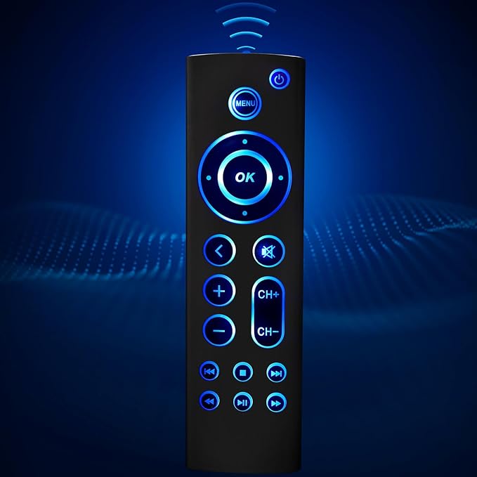 (Pack of 2) Universal Replacement Remote for Apple TV 4K/ Gen 1 2 3 4/ HD A2843 A2737 A2169 A1842 A1625 A1427 A1469 A1378 A1218, No Voice No Siri with Blue Backlight