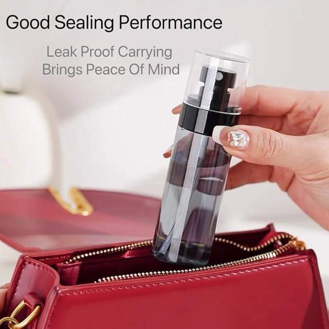 2 Black Transparent Accessories Mist Plastic Refillable Container Mini Spray Bottle, Suitable For, Cleaning, Skin Care, Perfume，Makeup，Spray Bottles Small,Misting Spray Bottle