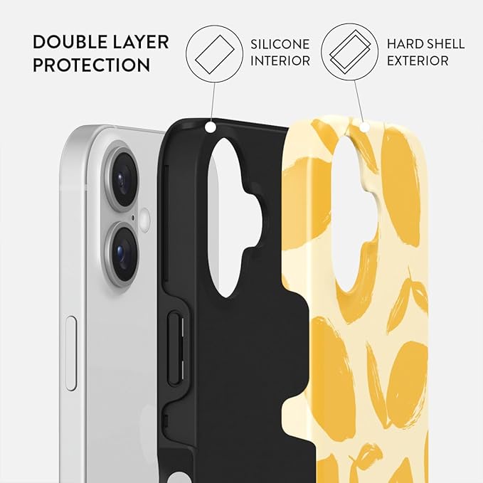 BURGA Phone Case for iPhone 16 - Cute, Trendy, Aesthetic, Pattern Phone Cover, Hard Shell Protection - fits Apple iPhone 16 Case for Women and Men