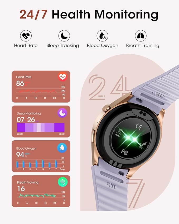Smart Watches for Men/Women, 1.26" HD Smart Watch for Android Phones & iPhones (Make/Answer Calls), IP68 Fitness Watch for Women/Men with 110+ Sport Modes, Heart Rate Monitor, Sleep Tracker, Gift