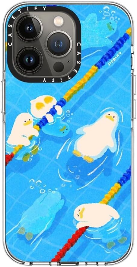 CASETiFY Clear iPhone 13 Pro Case [Not Yellowing / 6.6 ft. 3X Military Grade Drop Protection/Compatible with Magsafe] - Pool time - Clear