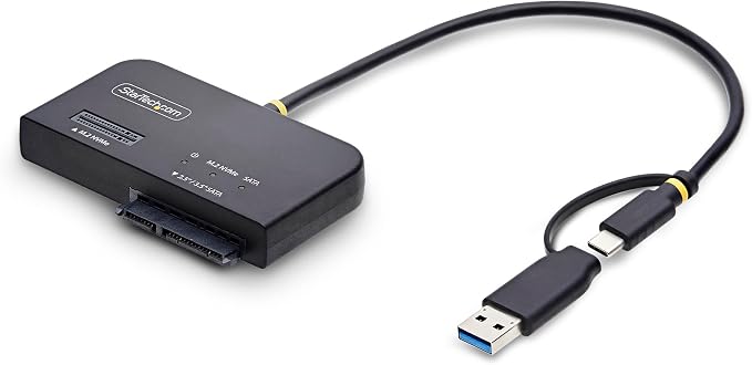 StarTech USB-C/A to M.2 NVMe and 2.5/3.5in SATA Adapter (USB31CSAT3M2E)