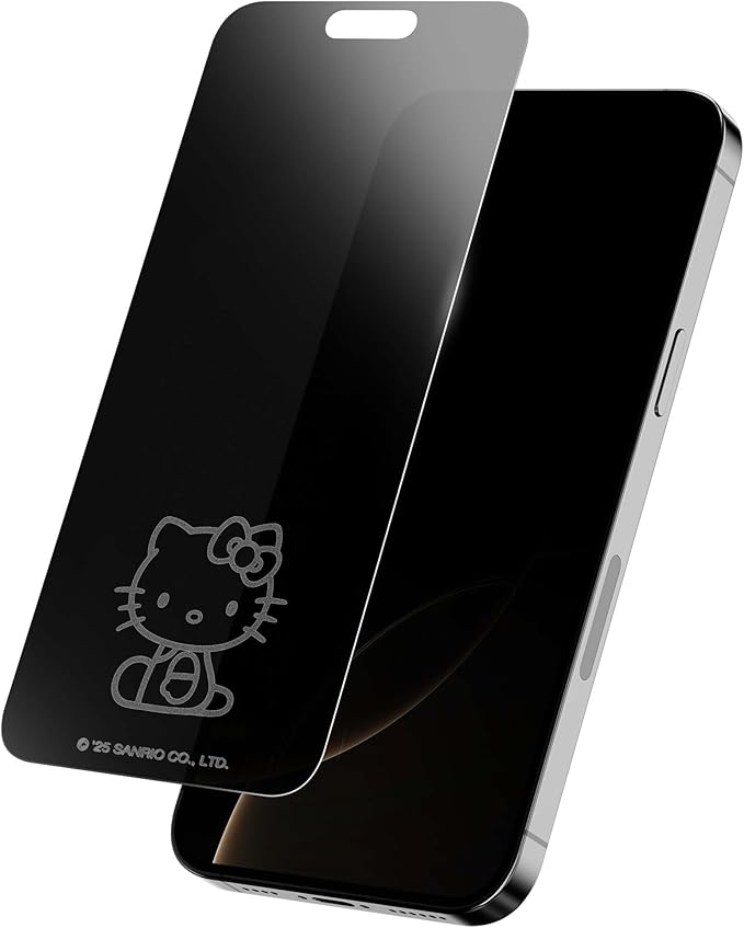 Hello Kitty Looking Privacy Screen Protector -for iPhone 14 Plus,13 Pro Max - with Disappearing Logo - Scratch-Resistant and Easy-to-Install Screen Protectors (Includes Installation Tray)