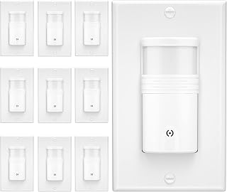 3-Way Motion Sensor Light Switch, 10 Pack, White - Image 1