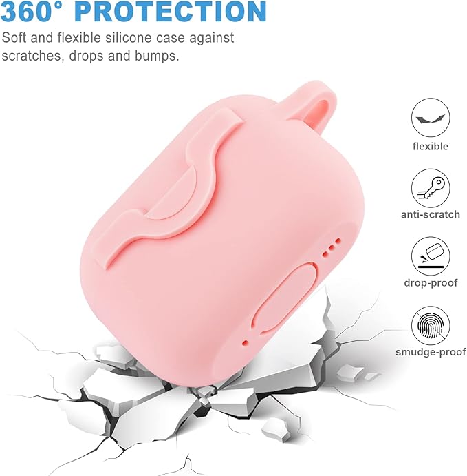Case for Airpods Pro 2 Case with Cute Bling Keychain, Silicone Protective Case Cover for Airpods Pro 2nd Generation Case Earbuds Cases Women Girls (2022) Pink