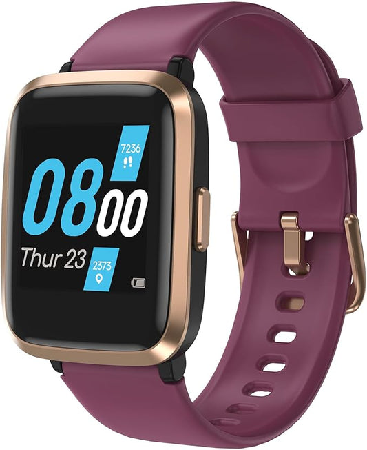 Smart Watch, Fitness Tracker with Touchscreen, Heart Rate Monitor, Blood Oxygen, Sleep Tracking Fitness Watch 5ATM Waterproof Smartwatch for Women Men Pedometer Step Calories for Android iOS
