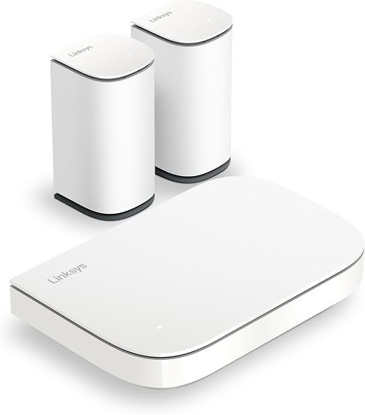 Linksys Multi-gig Micro Mesh WiFi 6 System | Connect 100+ Devices | Up to 5,000 Sq Ft | Speeds of up to 3.0 Gbps | 3Pk | No App Required | 2024 Release