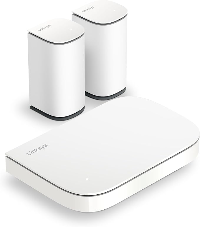 Linksys Multi-gig Micro Mesh WiFi 6 System | Connect 100+ Devices | Up to 5,000 Sq Ft | Speeds of up to 3.0 Gbps | 3Pk | No App Required | 2024 Release