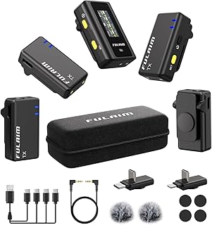 FULAIM X6 Wireless Lavalier Microphones with 4 Transmitter for iPhone, iPad, Android, Camera, Lapel Mic with 48KHz 24Bit, Noise Cancellation for Video Recording, Vlog, YouTube, TikTok - Image 1