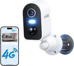 KKB 4G LTE Cellular Security Camera Magnetic Mount, No WiFi Security Cameras Indoor Built-in SIM, 2K Wireless Outdoor Off-Grid Battery Cameras for RVs/Travel/Camping, Subscription Required