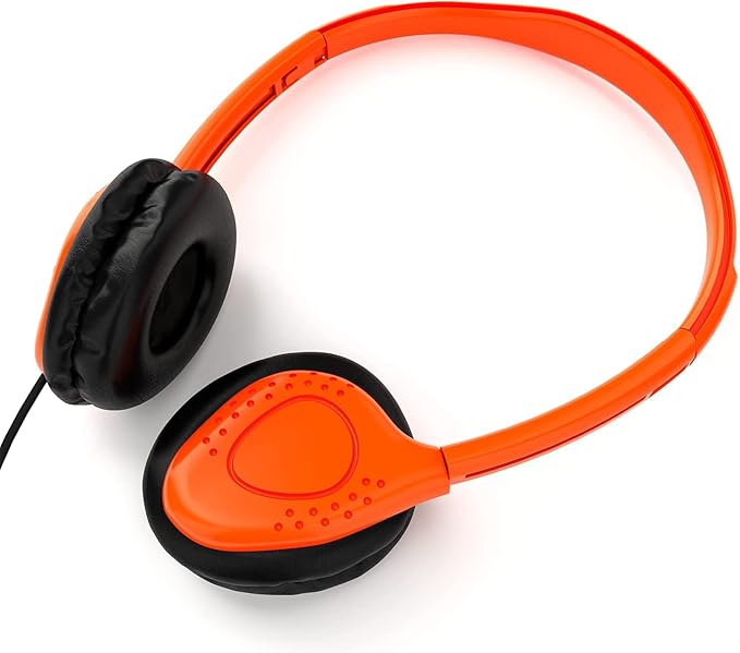 Maeline Wired On-Ear Headphones, Stereo Sound Headset with Cushioned Earpads for Classroom (K-12 - College) Student Online Learning, TV, Library, Travel, 3.5mm Jack - 20 Pack - Bulk Wholesale