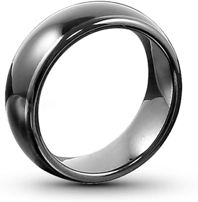 T5577 or UID chip RFID Black Ceramics Smart Finger rewrite Ring 125KHZ/13.56MHZ Wear for Men or Women (T5577 125KHZ-16MM)