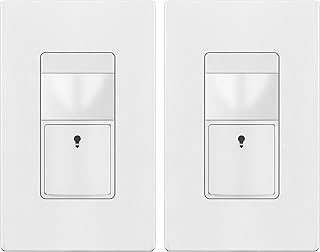 TOPGREENER Motion Sensor Light Switch, No Neutral Required, White, 2 Pack - Image 1