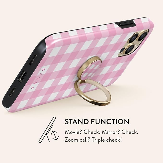 BURGA Cell Phone Ring, Holder Grip and Stand - Finger Phone Grip for Back of Smartphone Case, Kickstand 360 Rotation, Universal Ring for iPhone Samsung Galaxy Huawei Google Pixel, Stylish Accessories