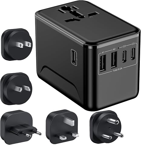 JMFONE Universal Travel Adapter for India Africa Europe 200+ Countries