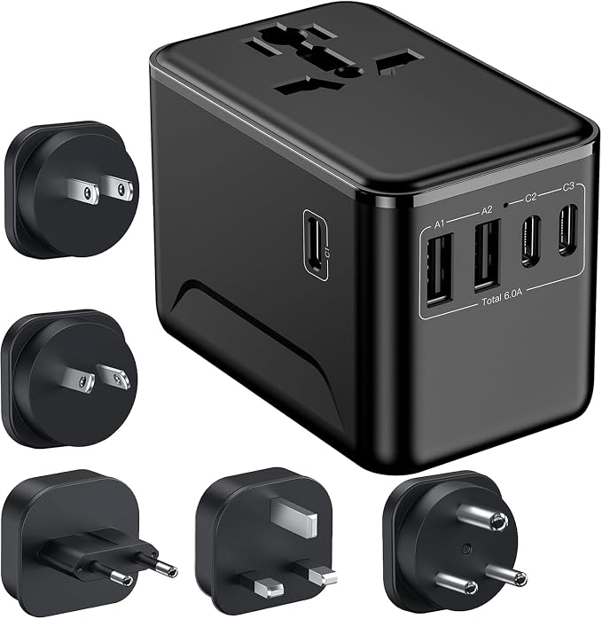 JMFONE Universal Travel Adapter for India Africa Europe 200+ Countries
