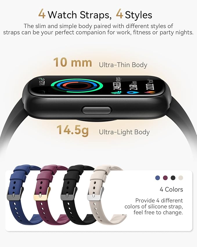 Fitness Tracker, Smart Watches for Women Men with Heart Rate/SpO2/Sleep Monitor, IP68 Waterproof Fitness Watches for Women Men, Step Tracker & Smart Watch for Android iPhone,Pedometer Watch, Gift