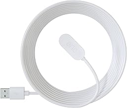 Arlo Indoor Magnetic Charging Cable - Arlo Certified Accessory - 8 ft, Works with Arlo Pro 5S 2K, Pro 4, Pro 3, Pro 4 XL, Ultra 2, Ultra, Ultra 2 XL, Go 2 and Floodlight Cameras, White - VMA5000C
