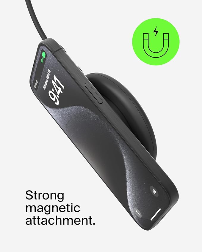 Belkin Qi2 15W Magnetic Wireless Charger with Power Supply